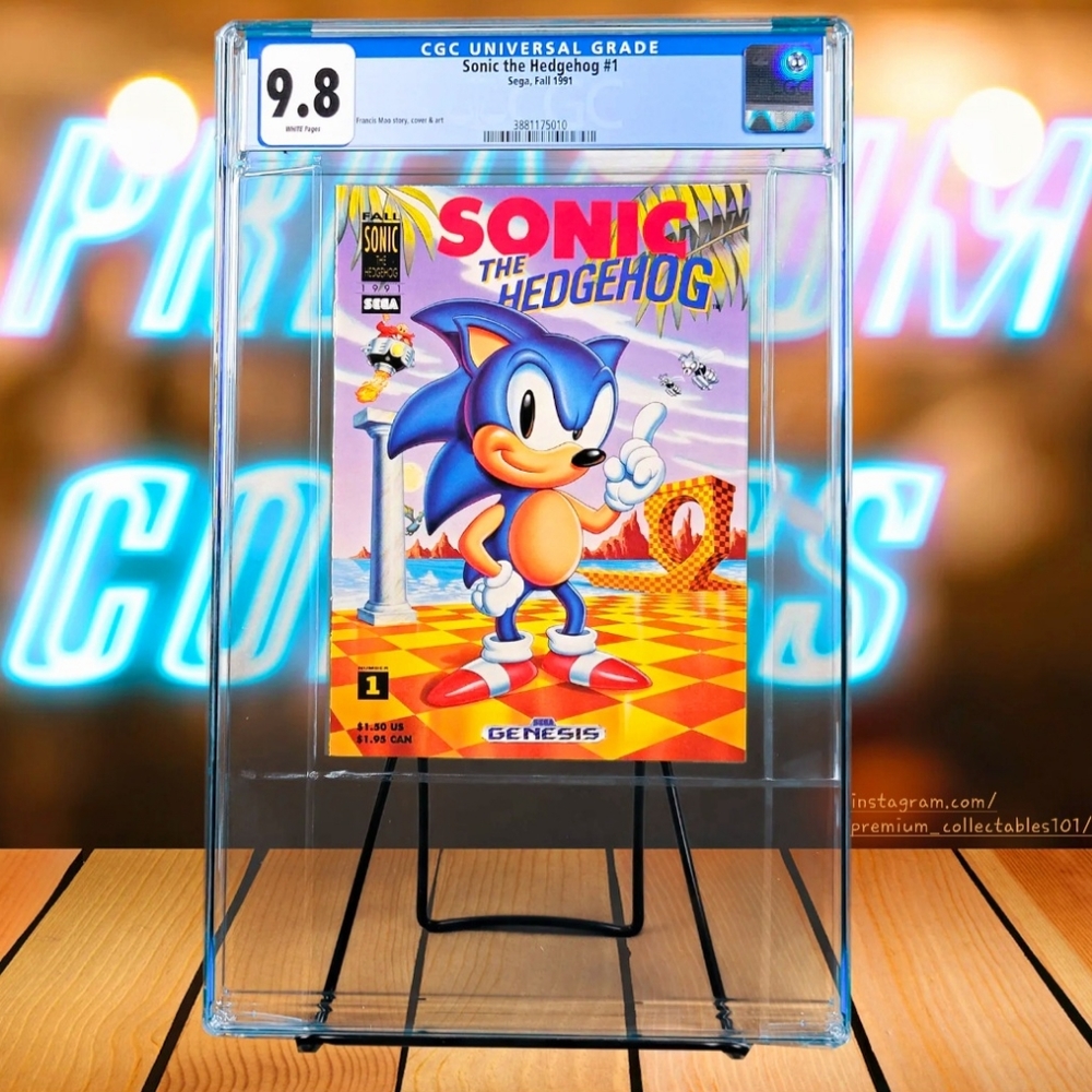 Sonic the Hedgehog #1 CGC 9.8 SEGA Mini Rare Promo Comic 1st app of Sonic VHTF!!